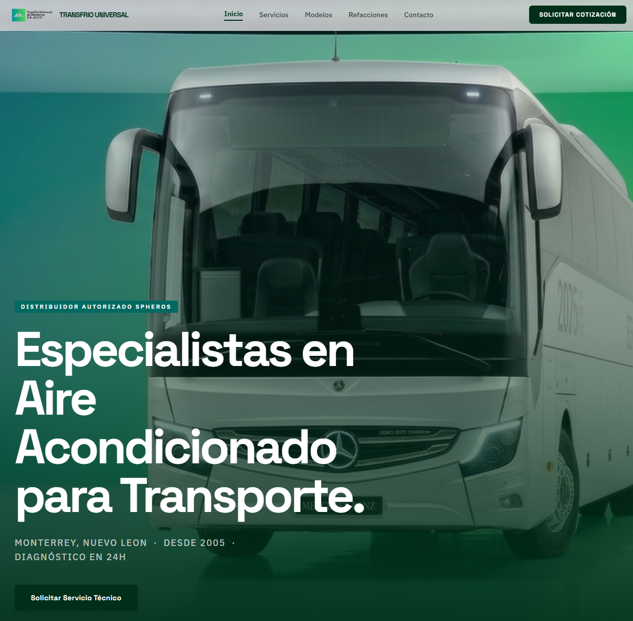 Transfrio Universal de Monterrey website