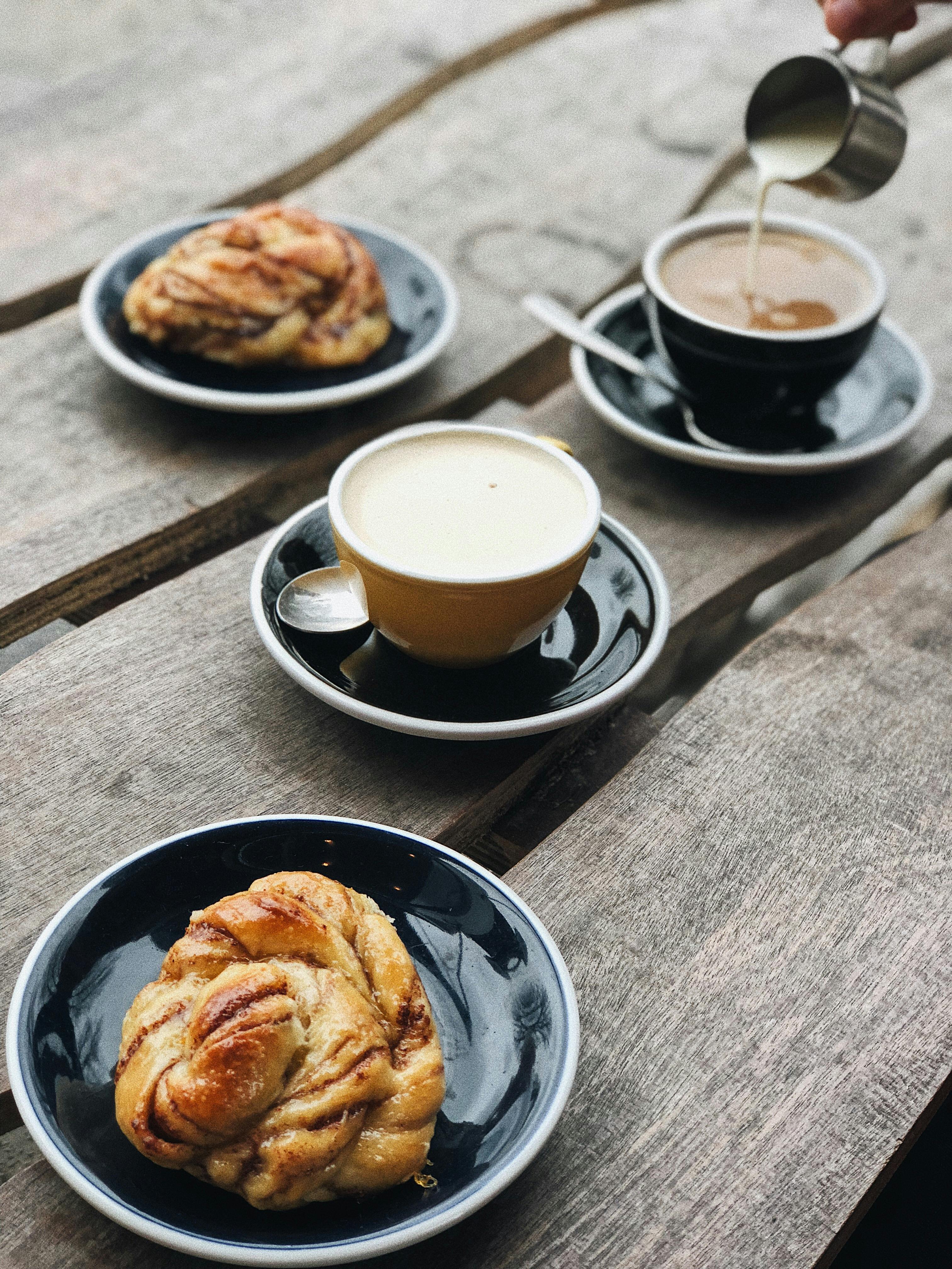 Fresh pastries and coffee